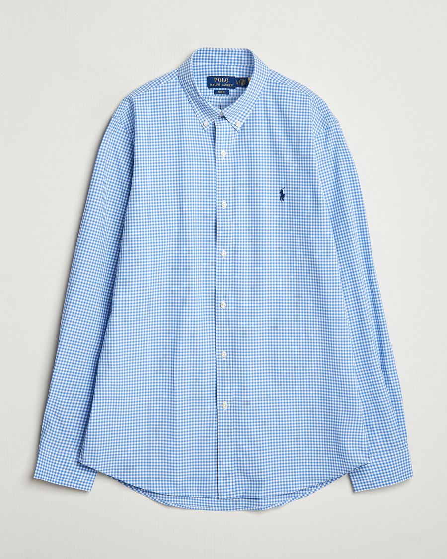 Mies | Kauluspaidat | Polo Ralph Lauren | Slim Fit Poplin Shirt Blue/Check