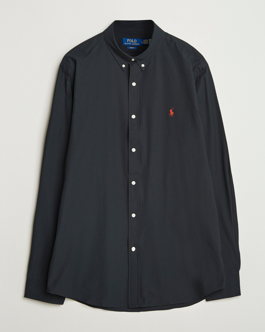 Mies | Kauluspaidat | Polo Ralph Lauren | Slim Fit Poplin Shirt Polo Black