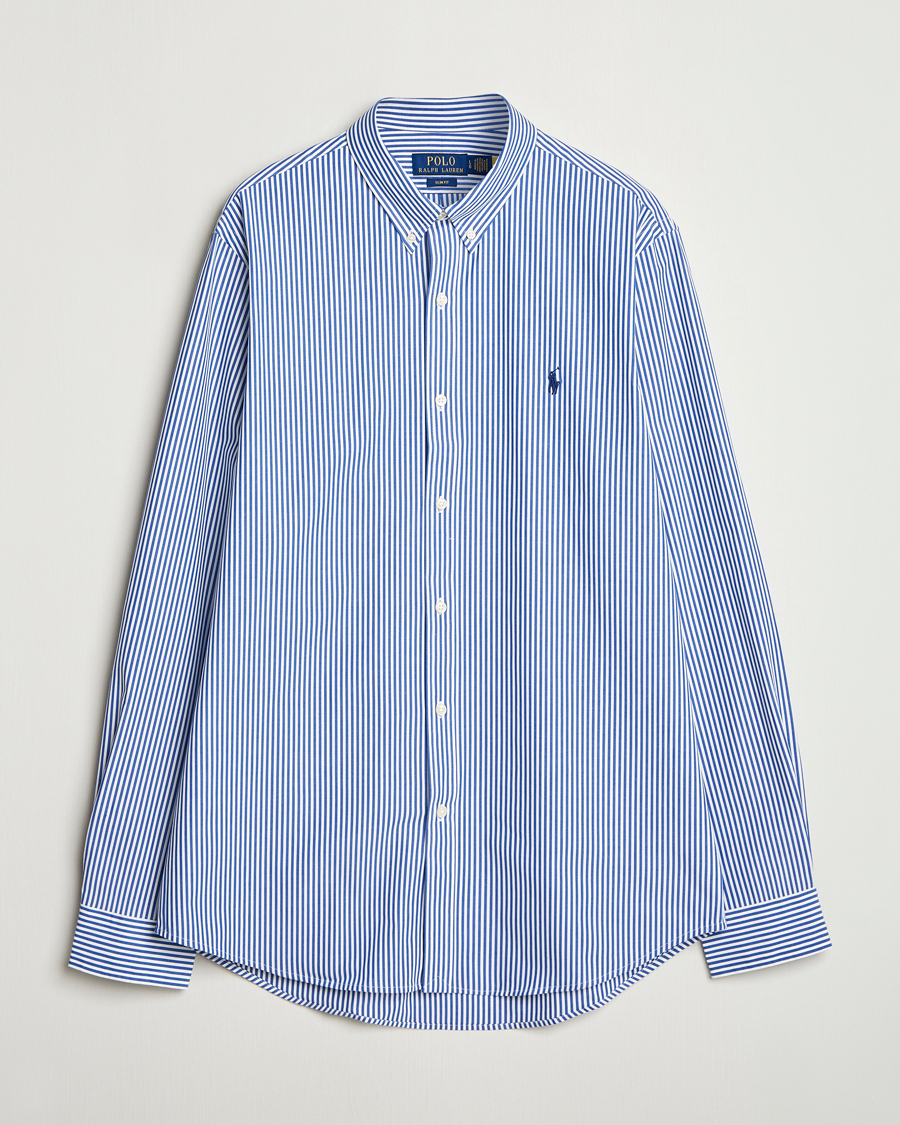 Mies | Kauluspaidat | Polo Ralph Lauren | Slim Fit Poplin Shirt Blue/White Bengal Stripe