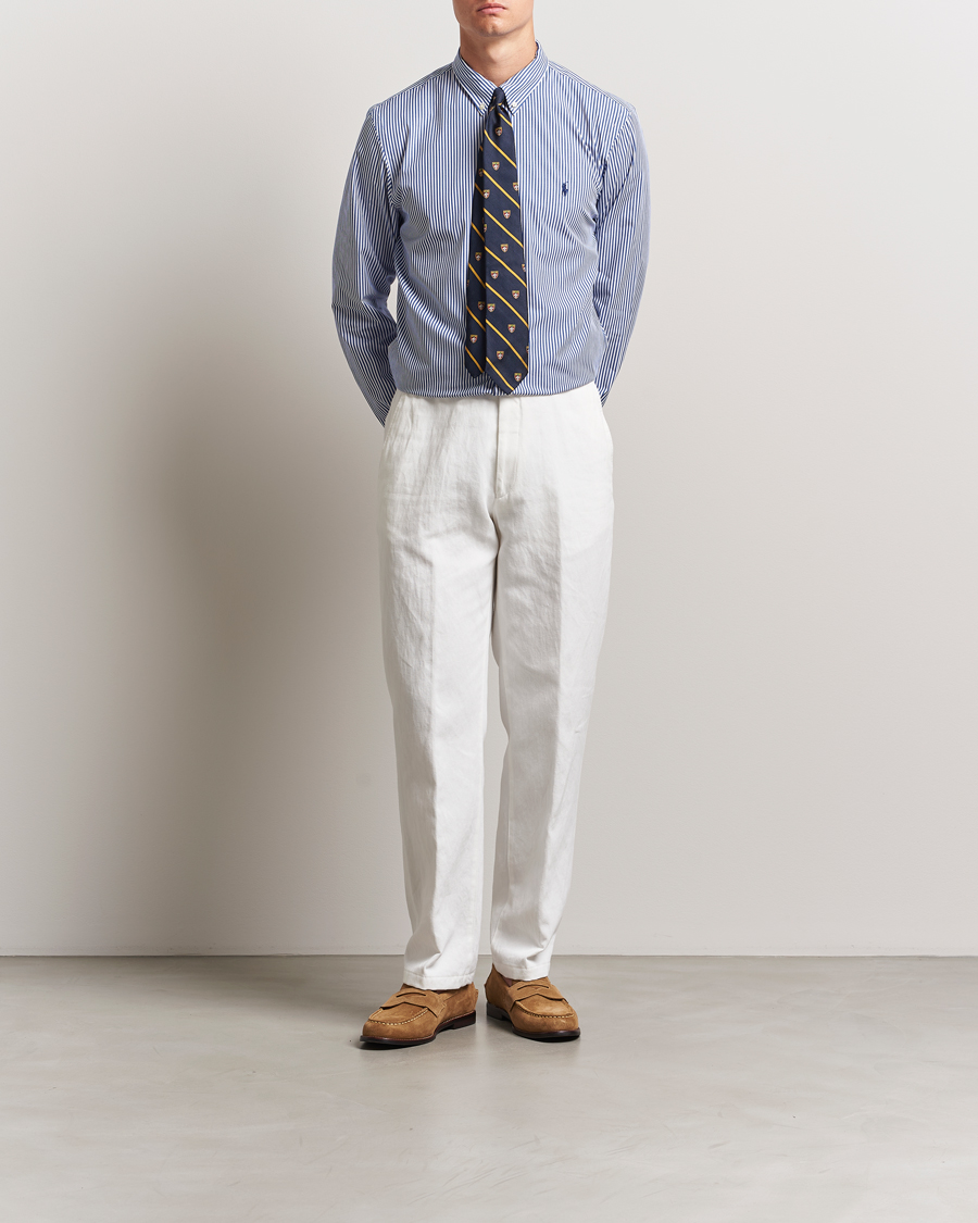Mies | Kauluspaidat | Polo Ralph Lauren | Slim Fit Poplin Shirt Blue/White Bengal Stripe