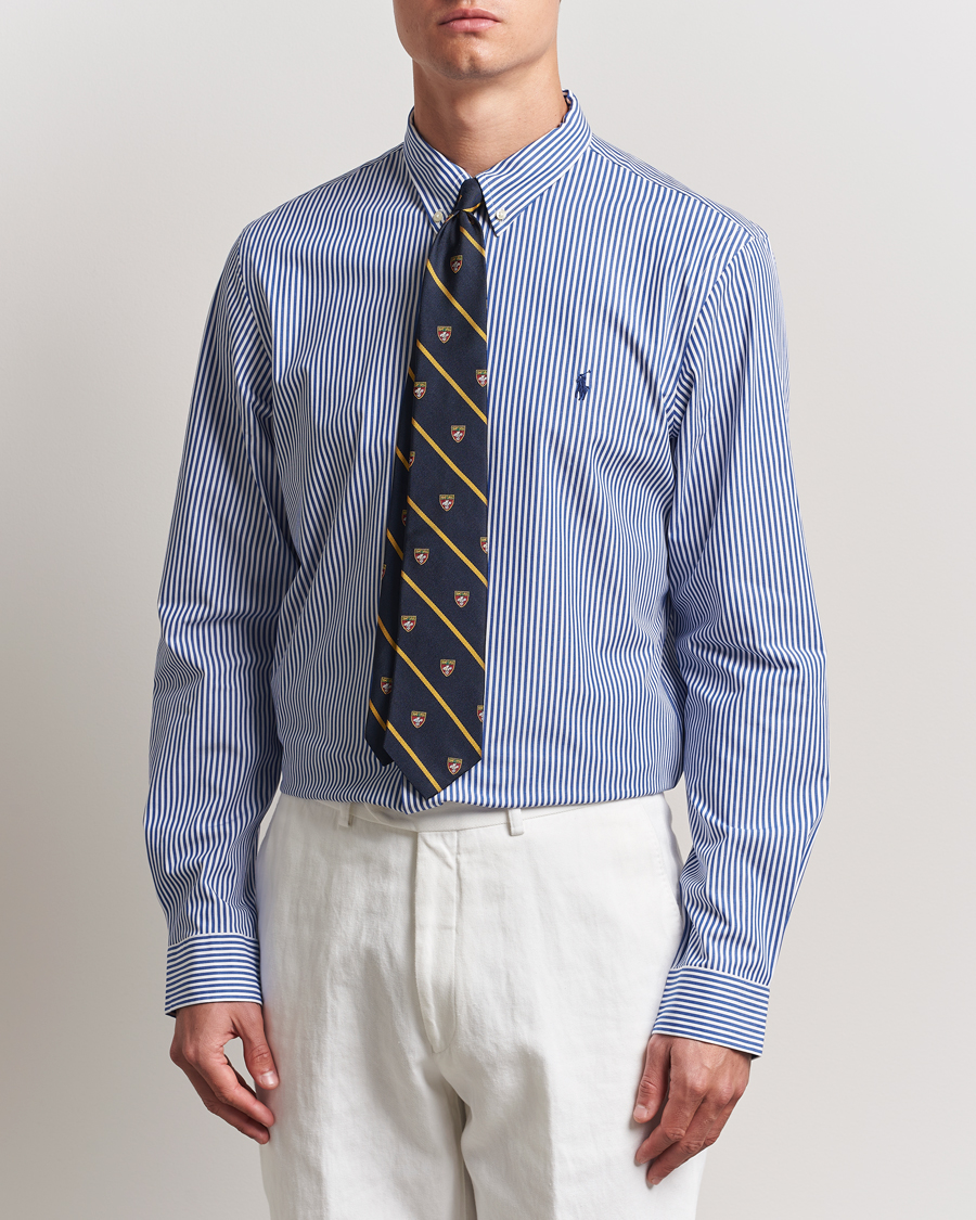 Mies | Kauluspaidat | Polo Ralph Lauren | Slim Fit Poplin Shirt Blue/White Bengal Stripe