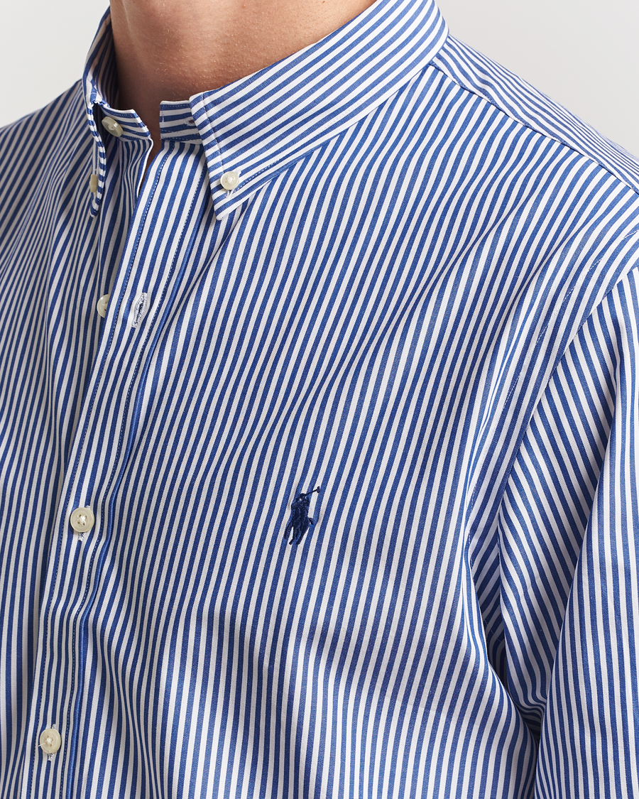 Mies | Kauluspaidat | Polo Ralph Lauren | Slim Fit Poplin Shirt Blue/White Bengal Stripe
