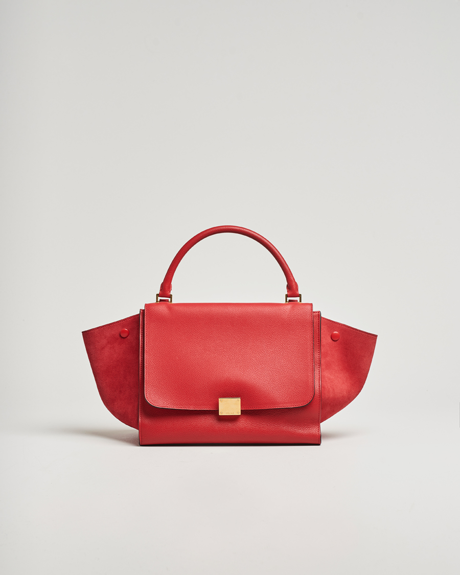 Mies | Celine Pre-Owned Trapeze Leather Suede Handbag Red Medium | Celine Pre-Owned | Trapeze Leather Suede Handbag Red Medium