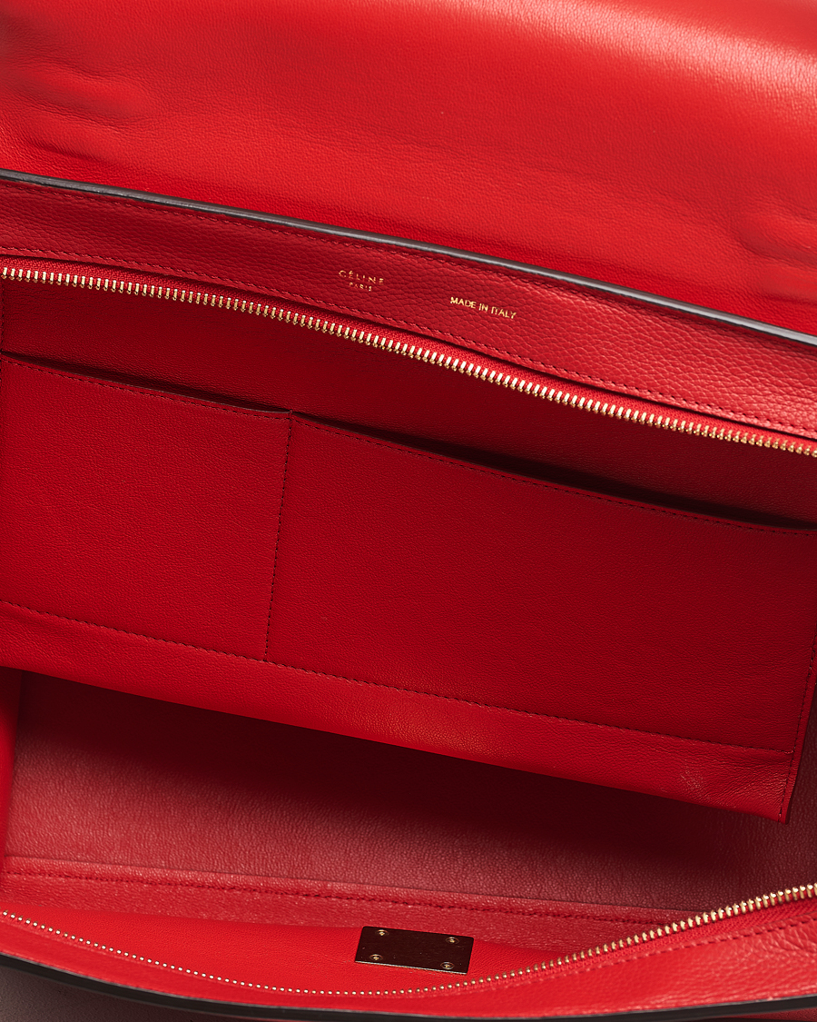 Mies | Celine Pre-Owned Trapeze Leather Suede Handbag Red Medium | Celine Pre-Owned | Trapeze Leather Suede Handbag Red Medium