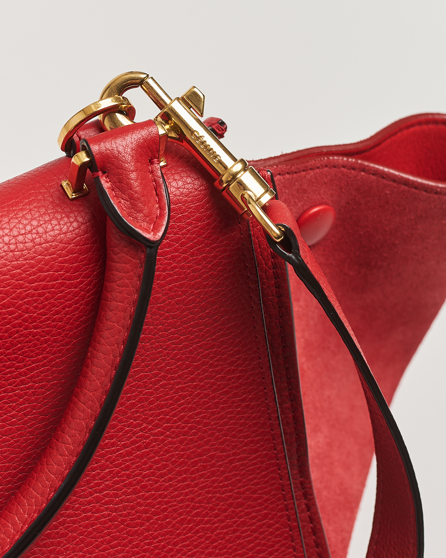 Mies | Celine Pre-Owned Trapeze Leather Suede Handbag Red Medium | Celine Pre-Owned | Trapeze Leather Suede Handbag Red Medium