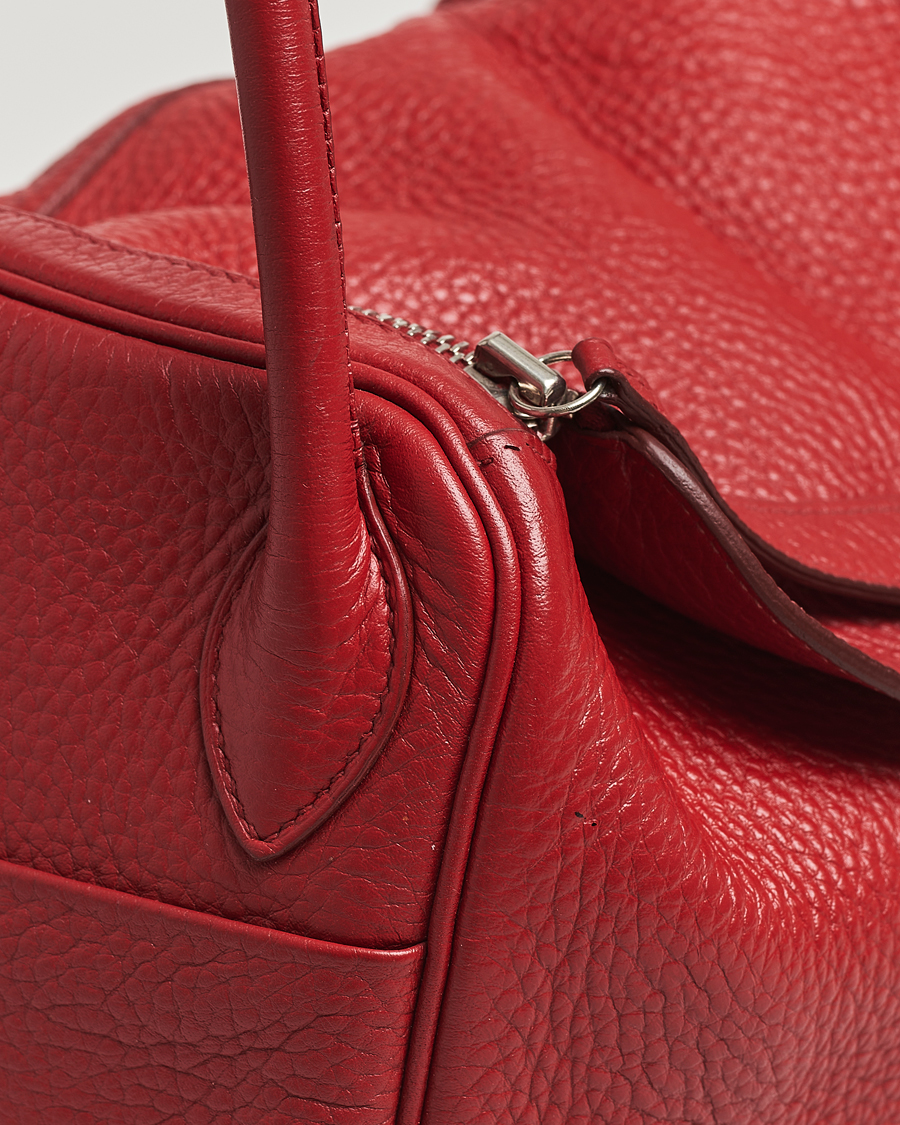 Mies | Pre-Owned & Vintage Bags | Hermès Pre-Owned | Lindy 30 Bag Taurillon Clemence Leather Red
