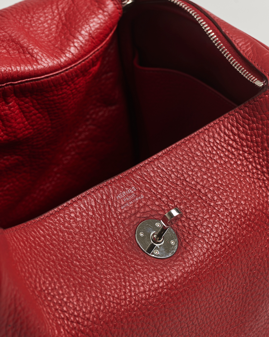 Mies | Pre-Owned & Vintage Bags | Hermès Pre-Owned | Lindy 30 Bag Taurillon Clemence Leather Red