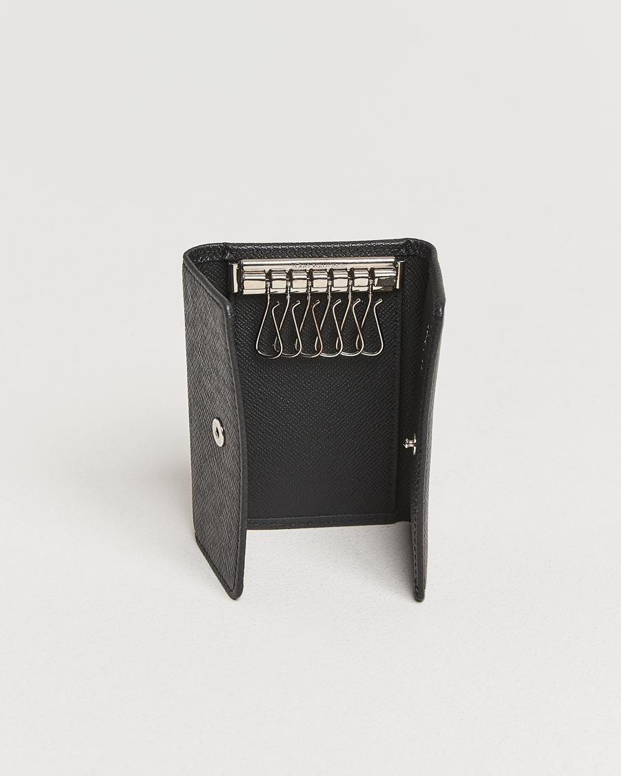 Mies | Louis Vuitton Pre-Owned 6 Key Holder Taiga Black | Louis Vuitton Pre-Owned | 6 Key Holder Taiga Black