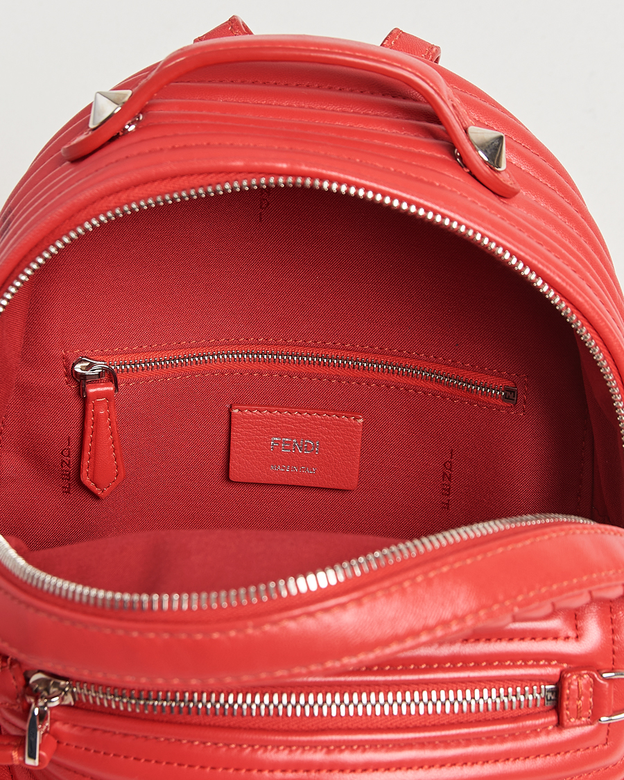 Mies | Fendi Pre-Owned Calfskin Backpack Red | Fendi Pre-Owned | Calfskin Backpack Red