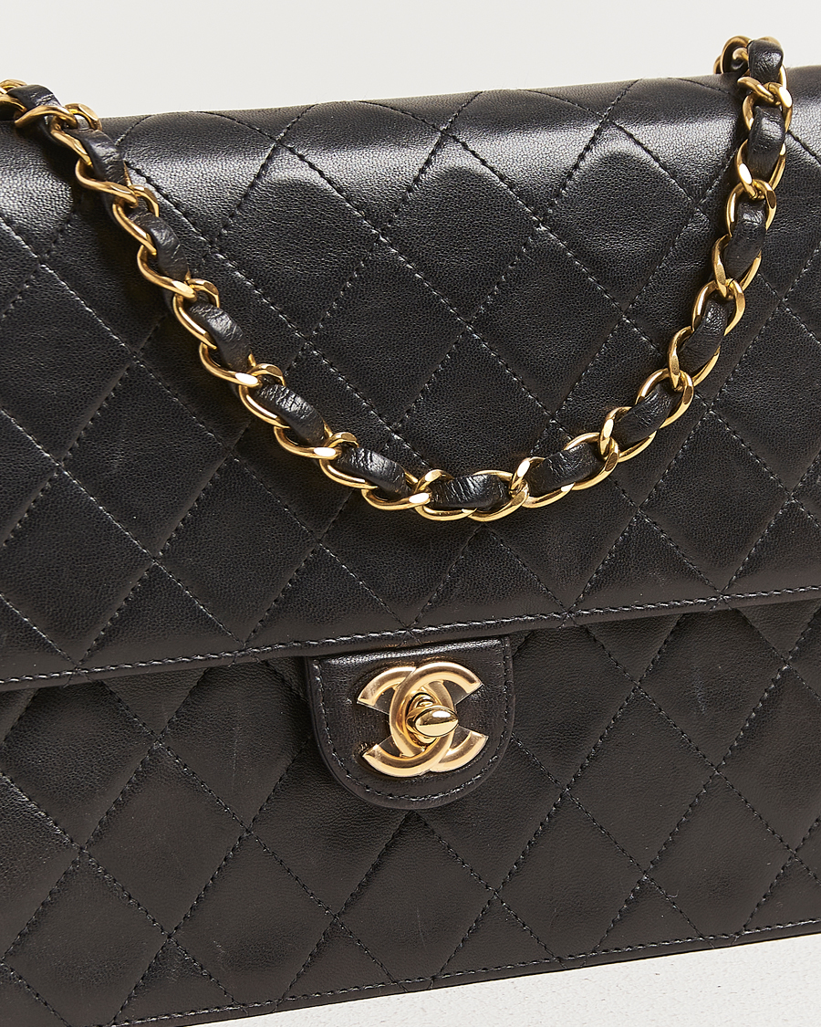 Mies | Pre-Owned & Vintage Bags | Chanel Pre-Owned | Single Flap Bag Black
