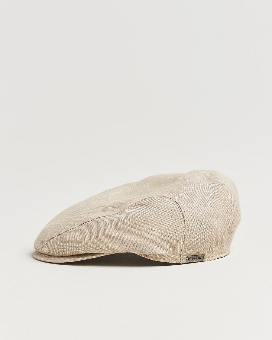 Mies | Päähineet | Wigéns | Ivy Slim Hopsack Linen Cap Sand