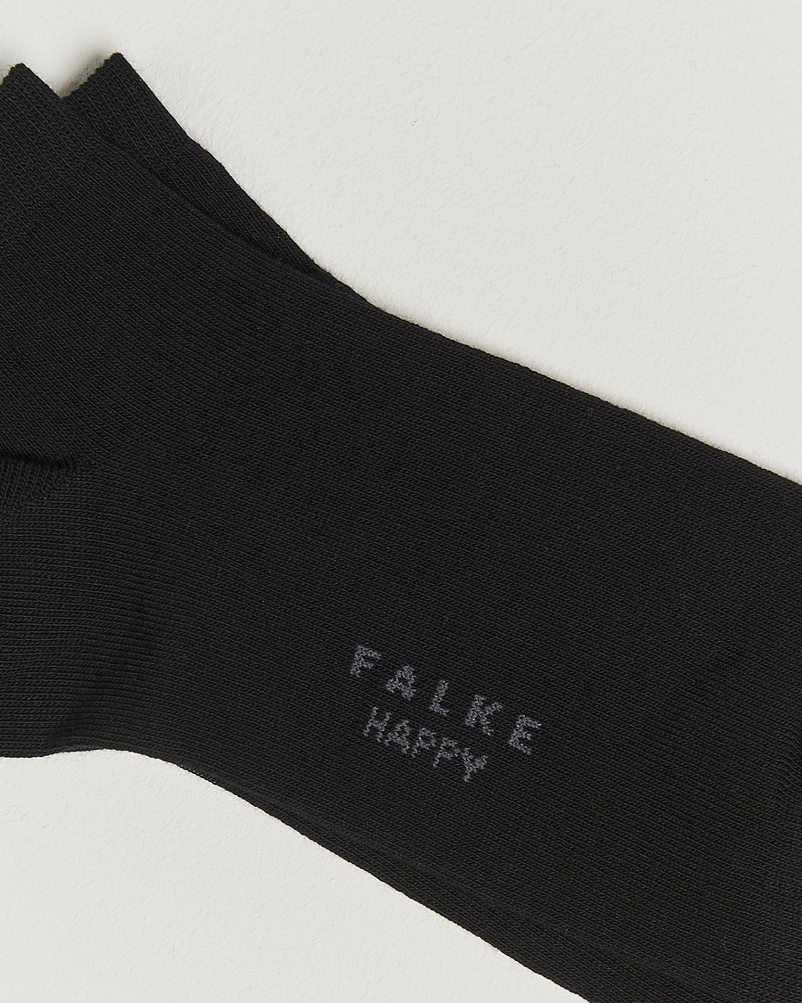 Mies | Alusvaatteet | Falke | Happy 2-Pack Cotton Sneaker Socks Black