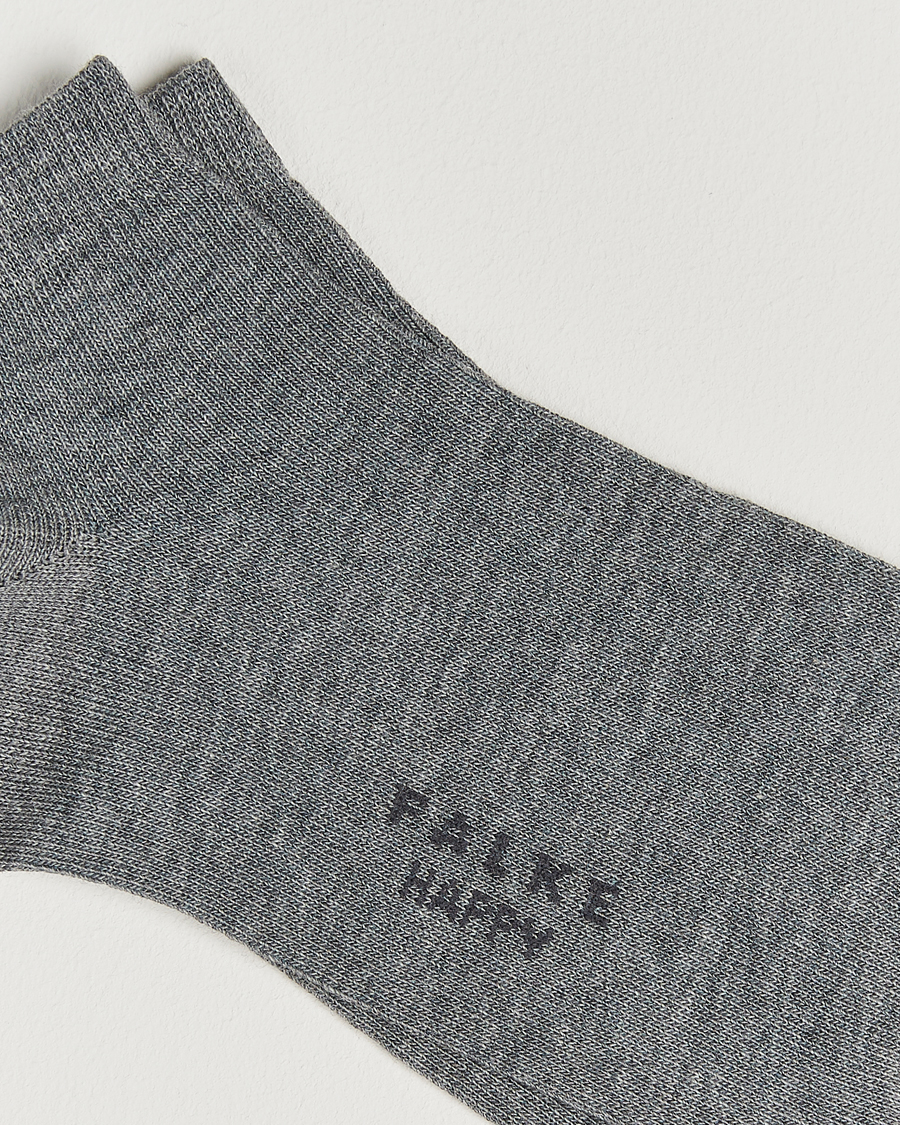 Mies | Alusvaatteet | Falke | Happy 2-Pack Cotton Sneaker Socks Light Grey Melange