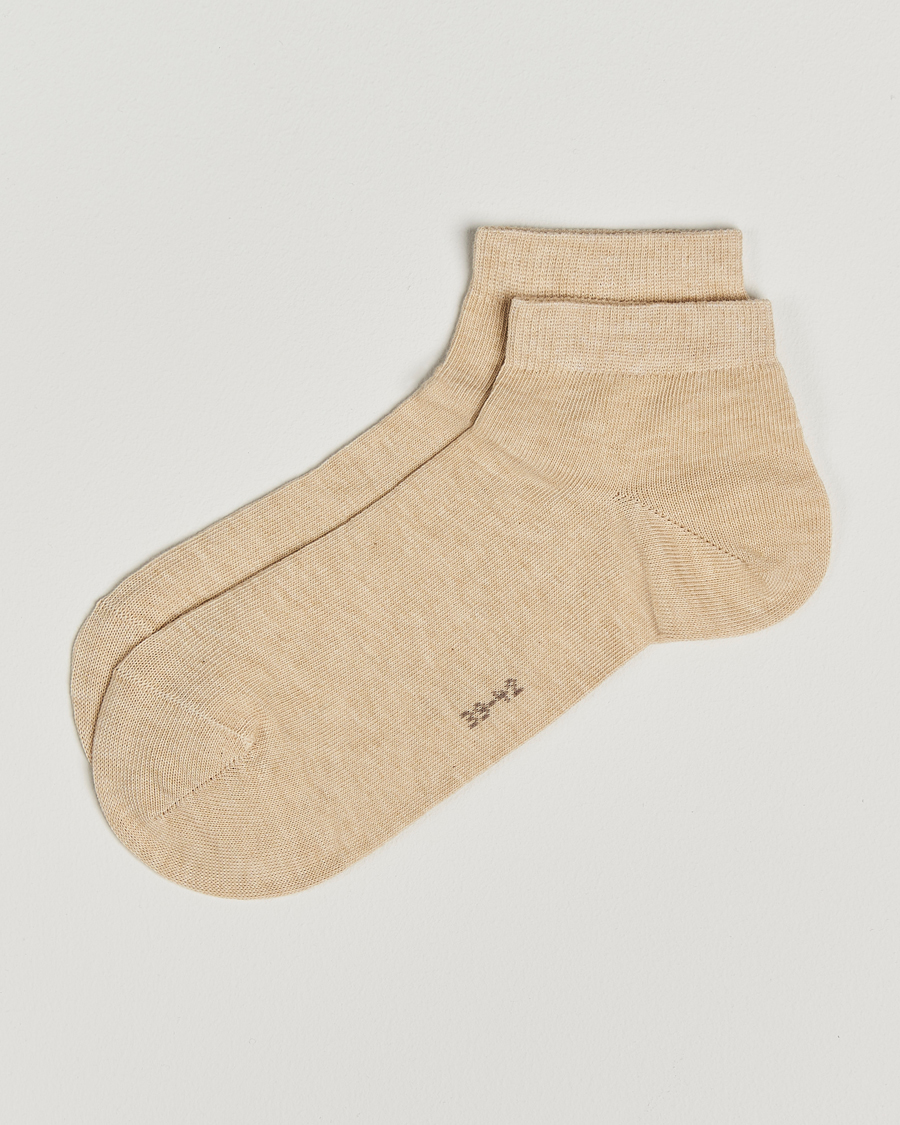 Mies | Alusvaatteet | Falke | Happy 2-Pack Cotton Sneaker Socks Sand Melange