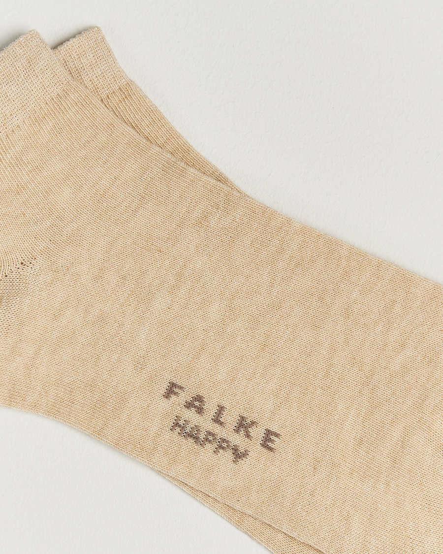 Mies | Alusvaatteet | Falke | Happy 2-Pack Cotton Sneaker Socks Sand Melange