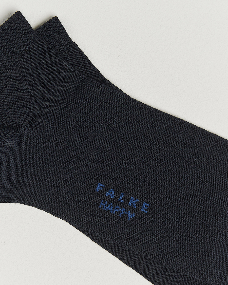 Mies | Alusvaatteet | Falke | Happy 2-Pack Cotton Sneaker Socks Dark Navy