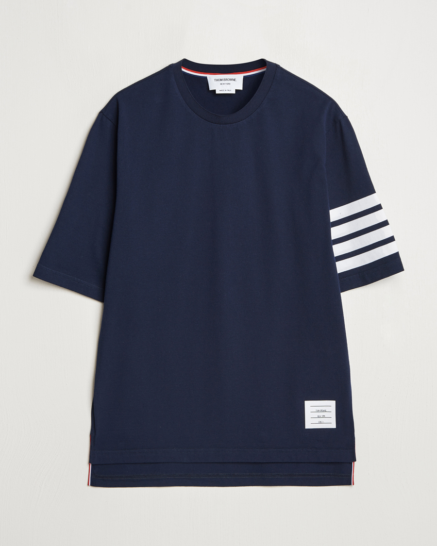 Mies | T-paidat | Thom Browne | 4-Bar T-Shirt Navy