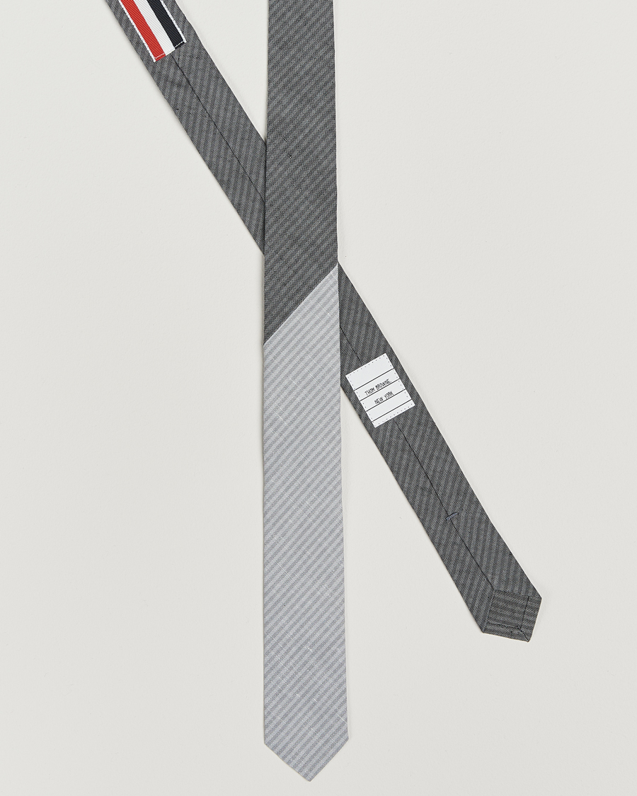 Mies | Solmiot | Thom Browne | Uni Stripe Tie Light Grey