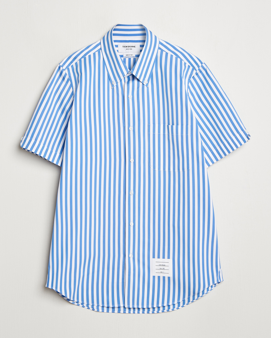 Mies | Kauluspaidat | Thom Browne | Short Sleeve Button Down Shirt Medium Blue