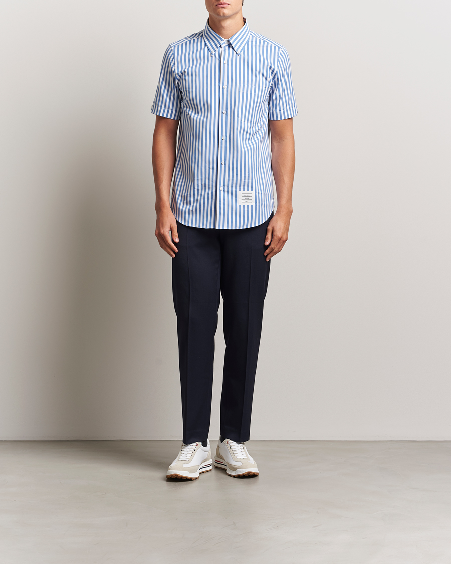 Mies | Kauluspaidat | Thom Browne | Short Sleeve Button Down Shirt Medium Blue