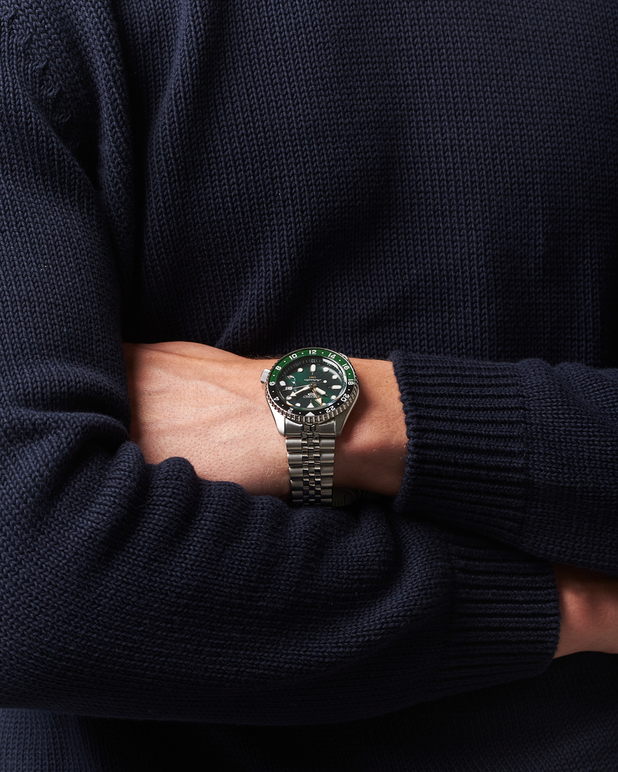 Mies | Seiko 5 Sports Automatic GMT Diver Steel 42mm Green Dial | Seiko | 5 Sports Automatic GMT Diver Steel 42mm Green Dial