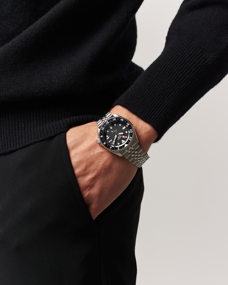 Mies | Seiko 5 Sports Automatic GMT Diver Steel 42mm Black Dial | Seiko | 5 Sports Automatic GMT Diver Steel 42mm Black Dial