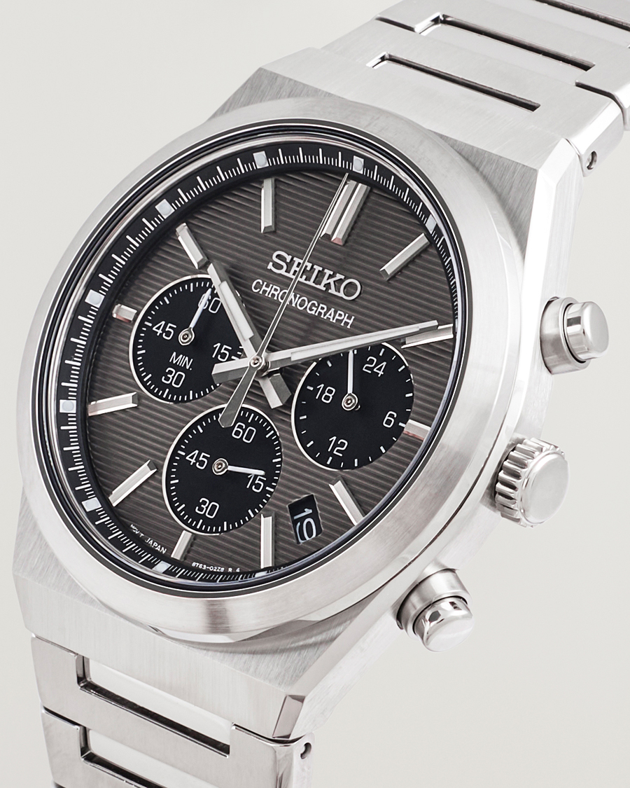 Mies | Seiko Quartz Chronograph Steel 40mm Grey Dial | Seiko | Quartz Chronograph Steel 40mm Grey Dial