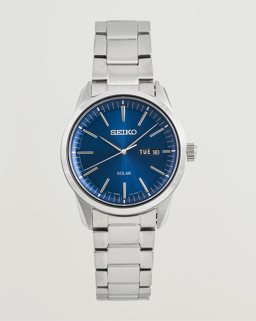 Mies | Seiko Solar Steel 40mm Blue Dial | Seiko | Solar Steel 40mm Blue Dial