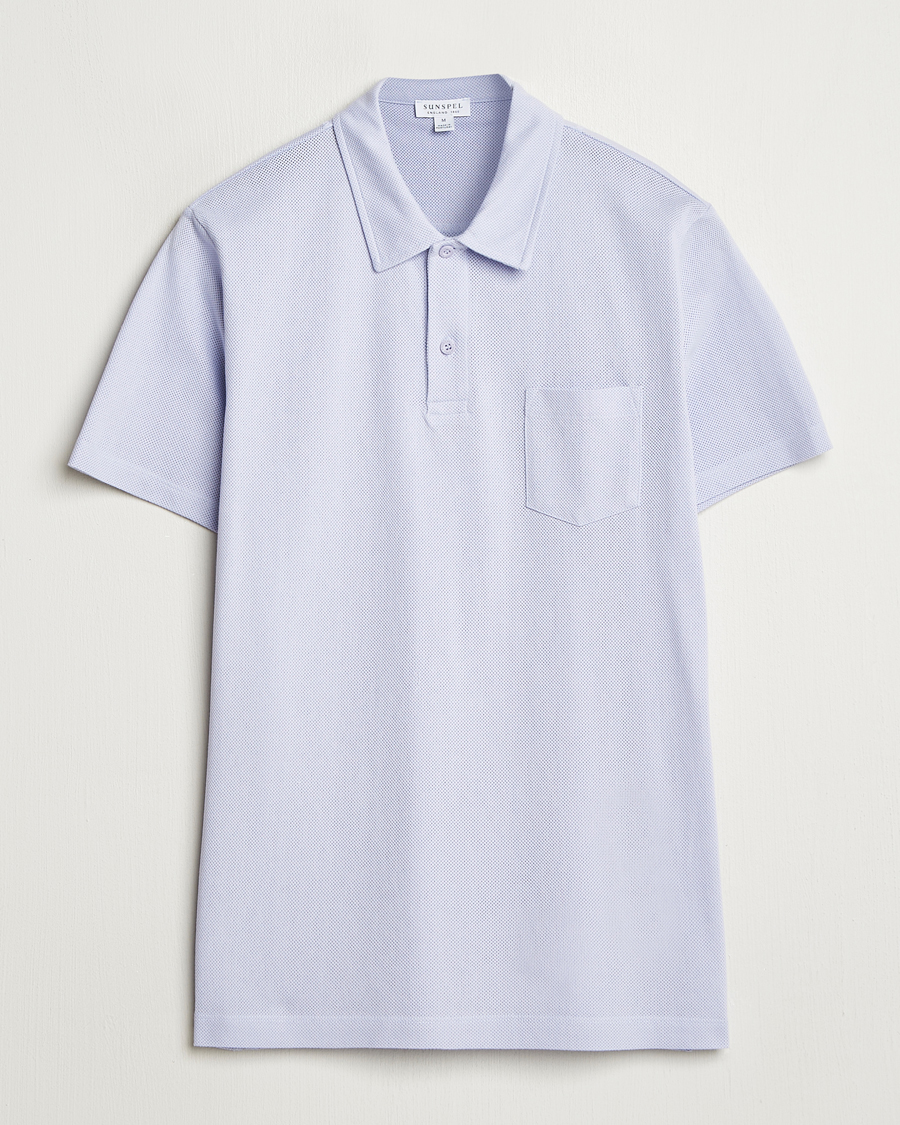 Mies | Pikeet | Sunspel | Riviera Polo Shirt Pale Lilac