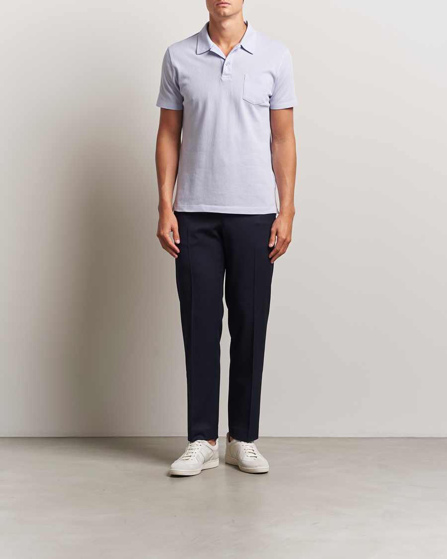 Mies | Pikeet | Sunspel | Riviera Polo Shirt Pale Lilac