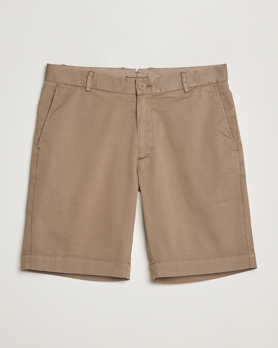 Mies | Kauluspaidat | Sunspel | Cotton Chino Shorts Dark Stone