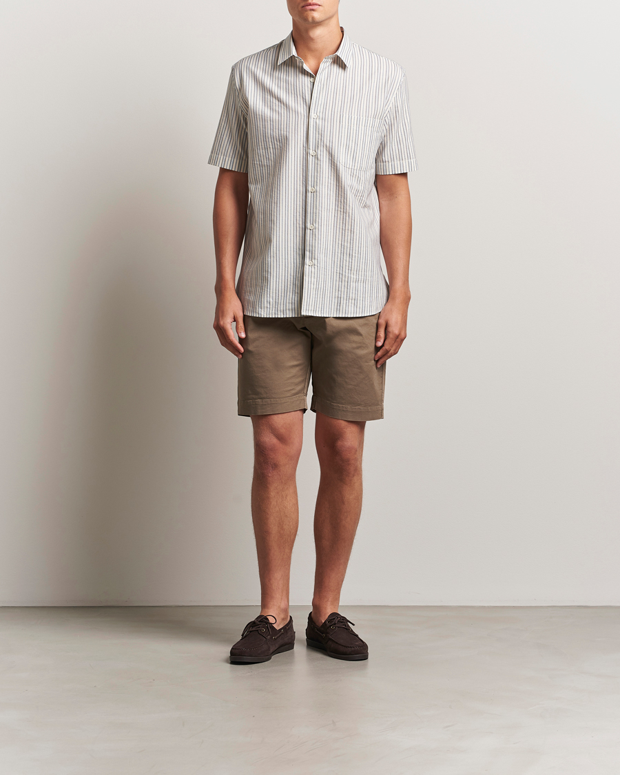 Mies | Kauluspaidat | Sunspel | Cotton Chino Shorts Dark Stone