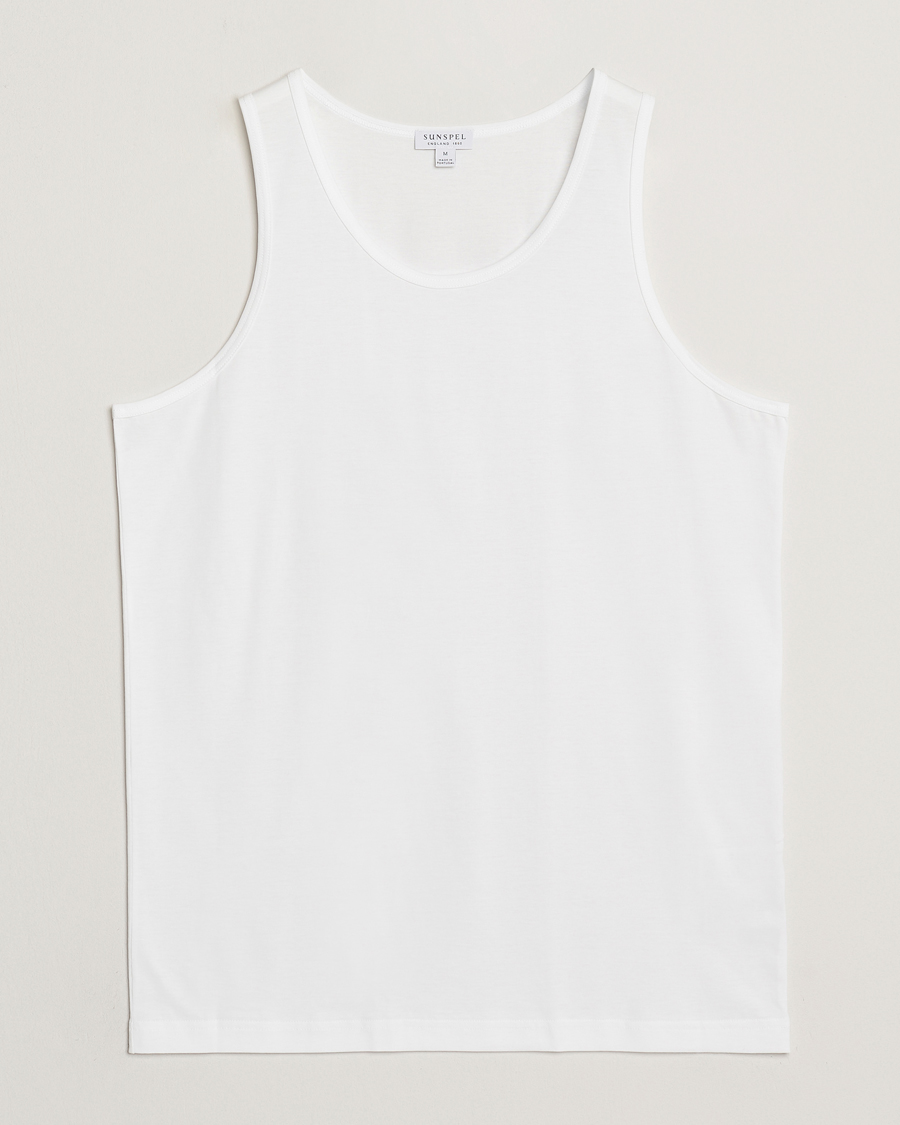 Mies | T-paidat | Sunspel | Superfine Cotton Underwear Vest White