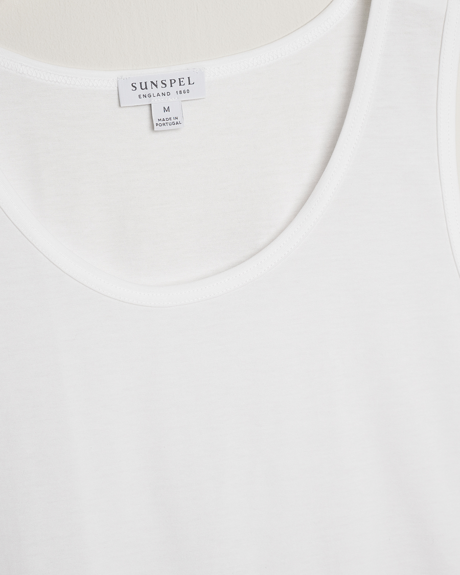 Mies | T-paidat | Sunspel | Superfine Cotton Underwear Vest White