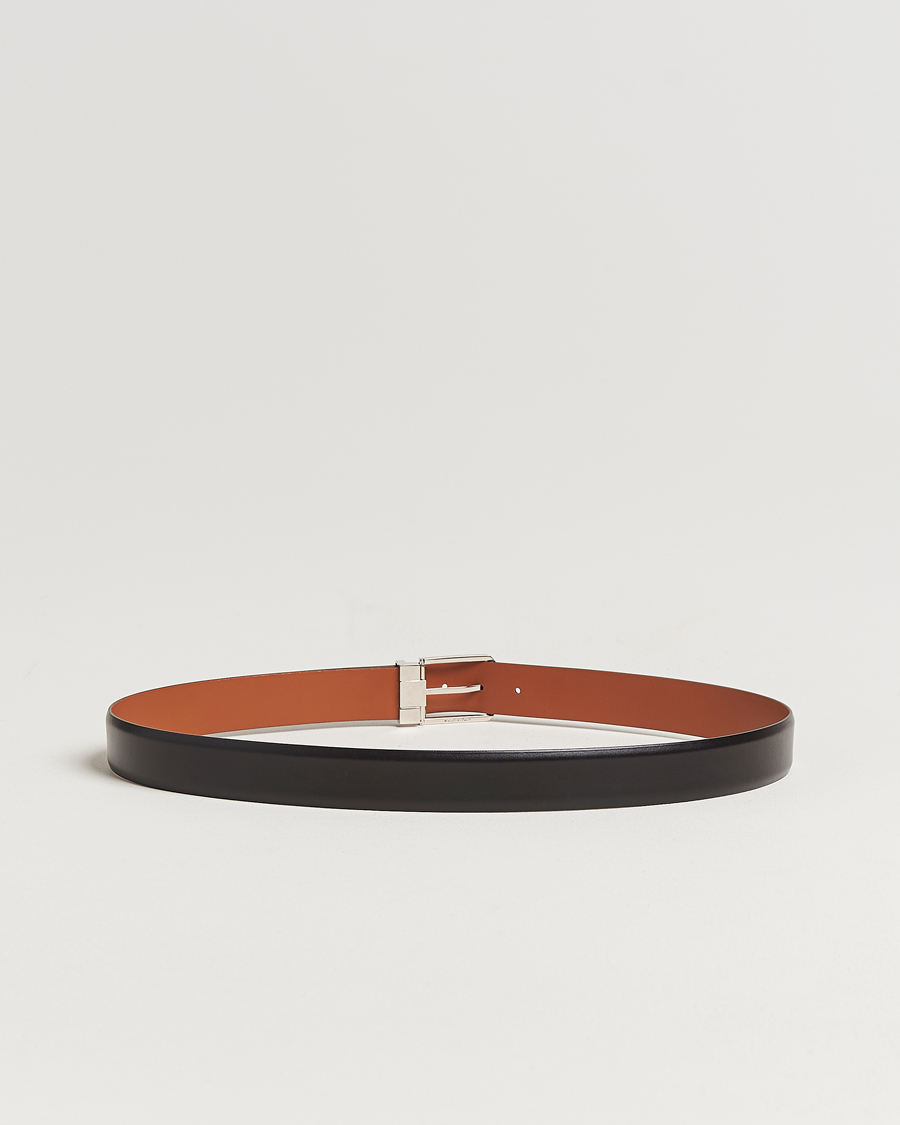Mies | Vyöt | Santoni | Classic Leather Belt Black Calf