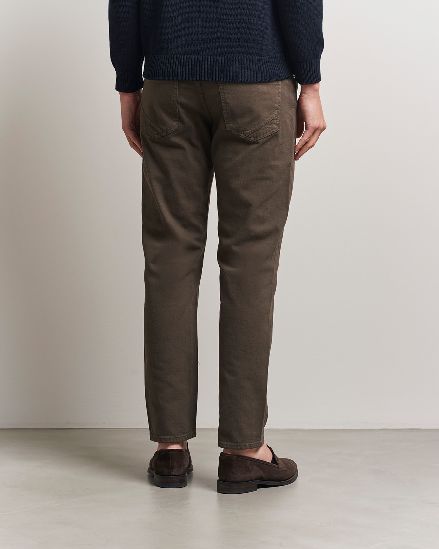 Mies | Housut | Incotex | 5-Pocket Cotton Stretch Pants Dark Brown