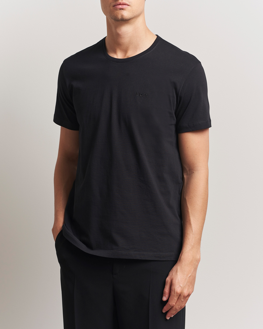 Mies | T-paidat | BOSS BLACK | 2-Pack Relaxed Fit Crew Neck T-Shirt Black