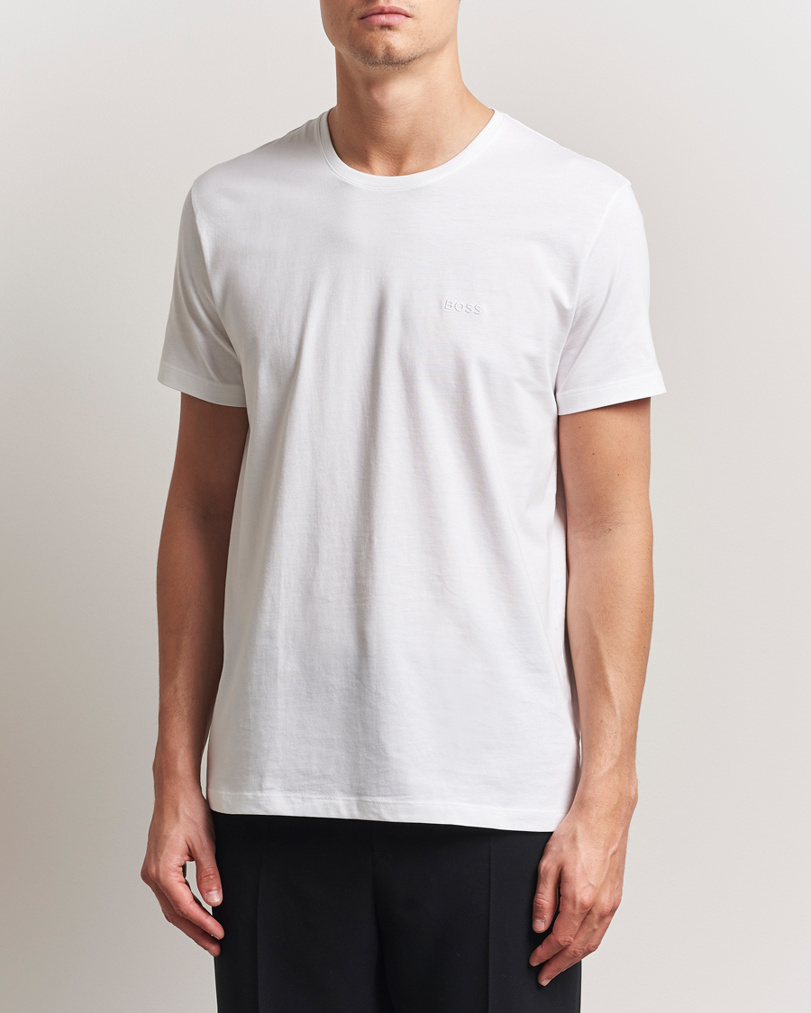 Mies | T-paidat | BOSS BLACK | 2-Pack Relaxed Fit Crew Neck T-Shirt White