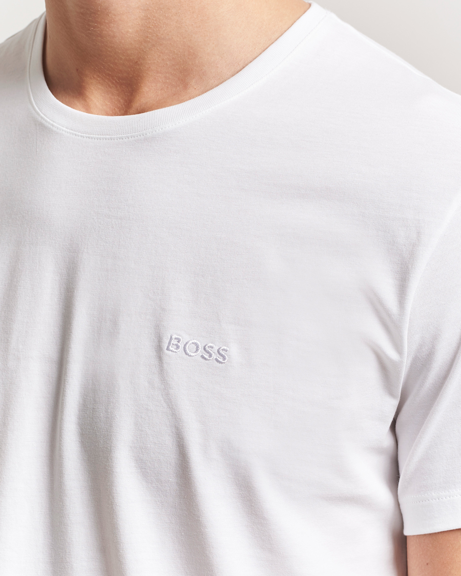 Mies | T-paidat | BOSS BLACK | 2-Pack Relaxed Fit Crew Neck T-Shirt White