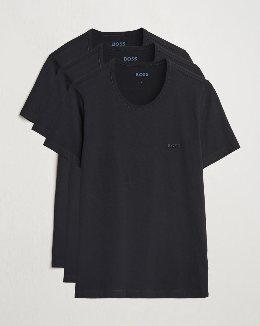 Mies | T-paidat | BOSS BLACK | 3-Pack Crew Neck T-Shirt Black