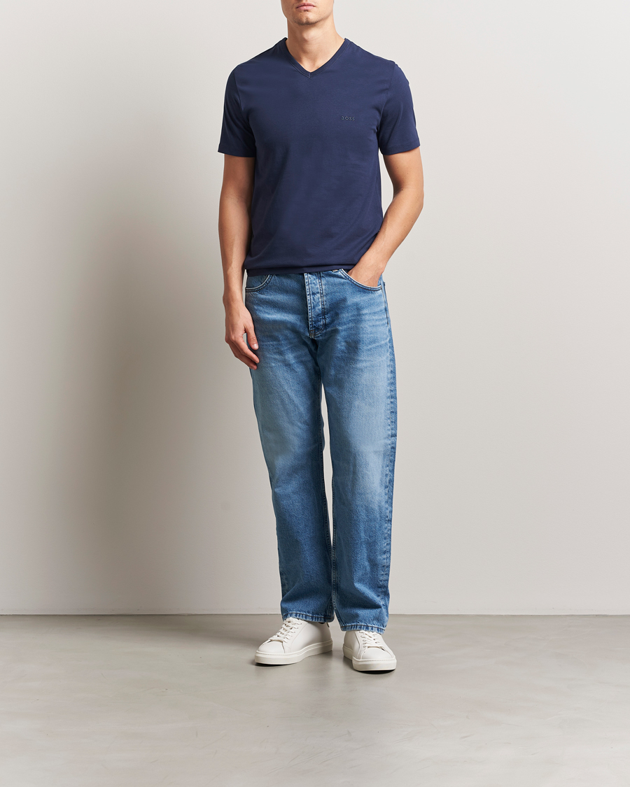 Mies | T-paidat | BOSS BLACK | 3-Pack V-Neck T-Shirt Black/Blue/Grey