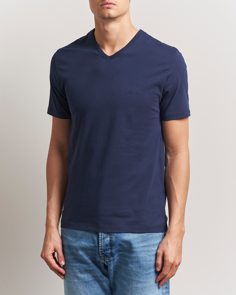 Mies | T-paidat | BOSS BLACK | 3-Pack V-Neck T-Shirt Black/Blue/Grey