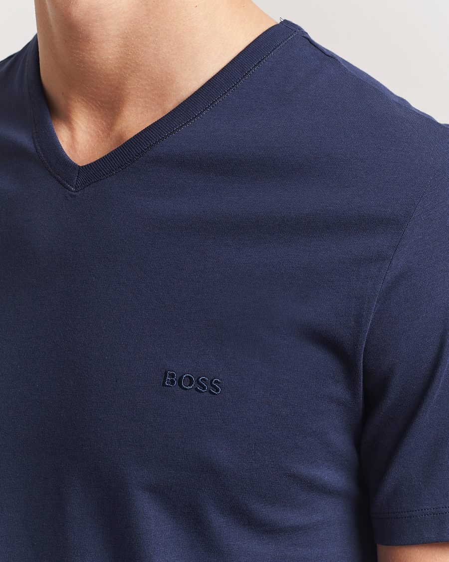 Mies | T-paidat | BOSS BLACK | 3-Pack V-Neck T-Shirt Black/Blue/Grey