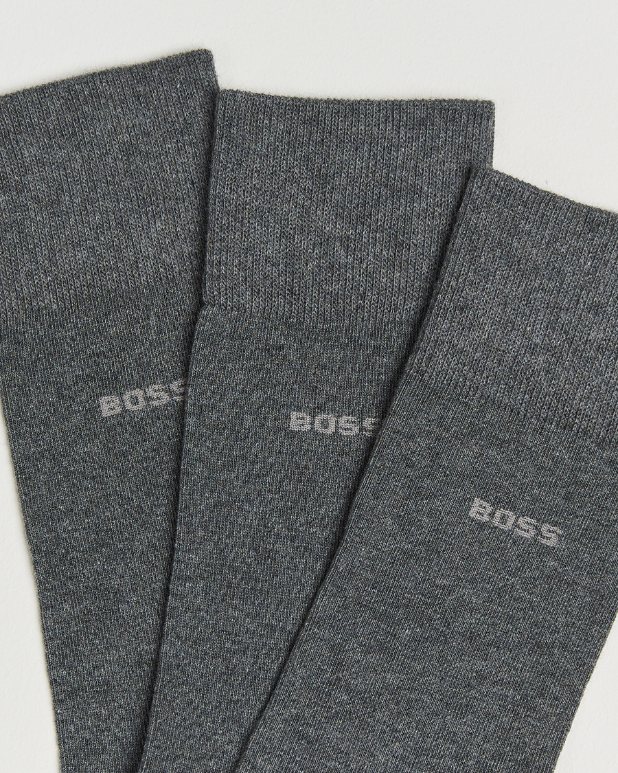 Mies | Alusvaatteet | BOSS BLACK | 3-Pack RS Uni Socks Medium Grey