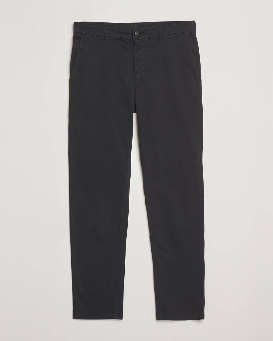 Mies | Housut | BOSS ORANGE | Tapered Fit Cotton Chinos Black