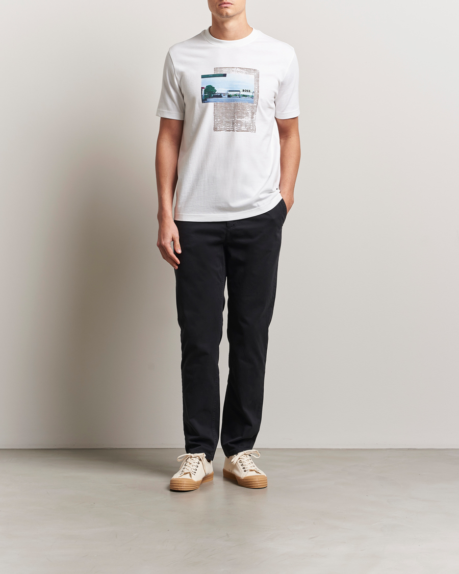 Mies | Housut | BOSS ORANGE | Tapered Fit Cotton Chinos Black