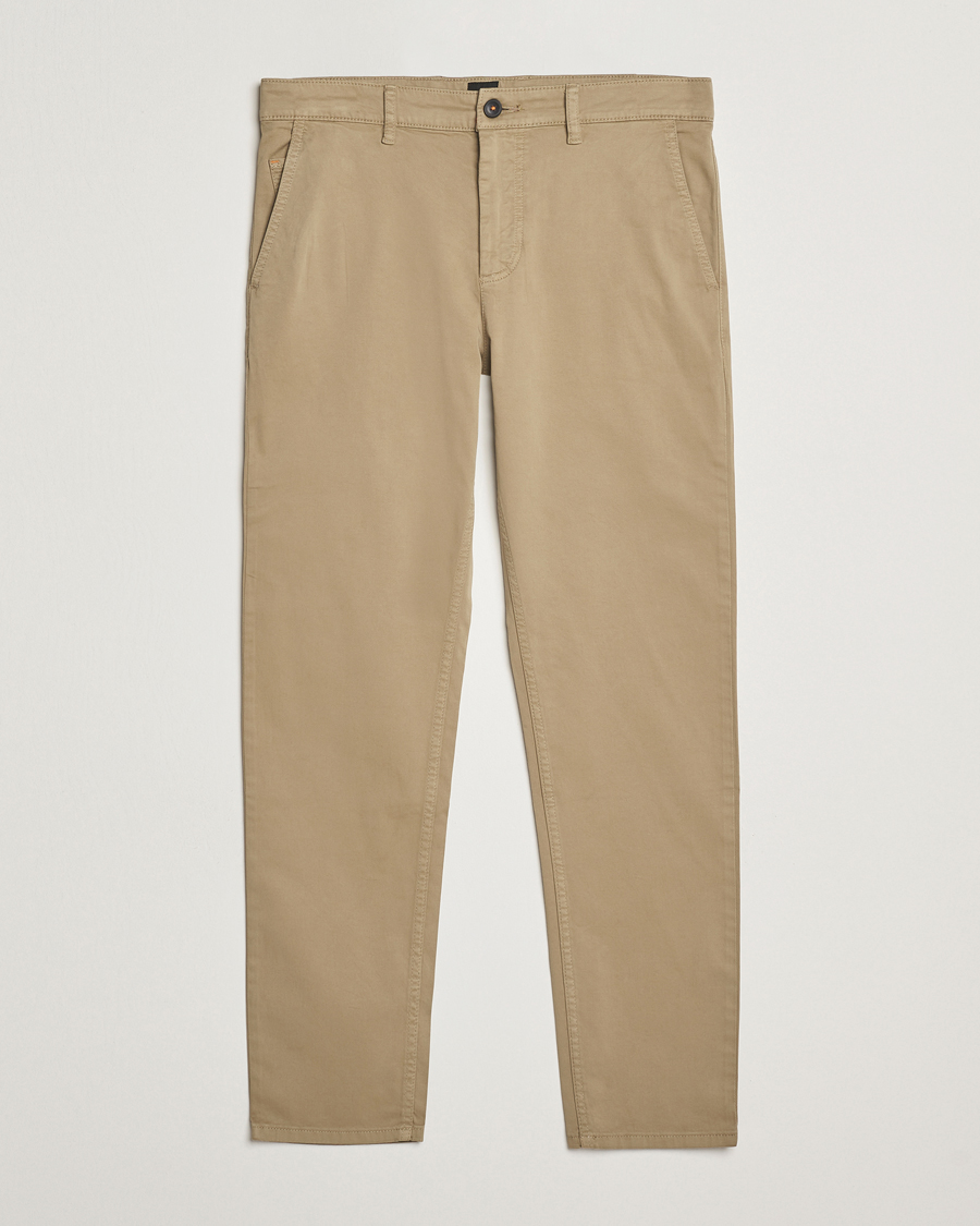 Mies | Housut | BOSS ORANGE | Tapered Fit Cotton Chinos Beige