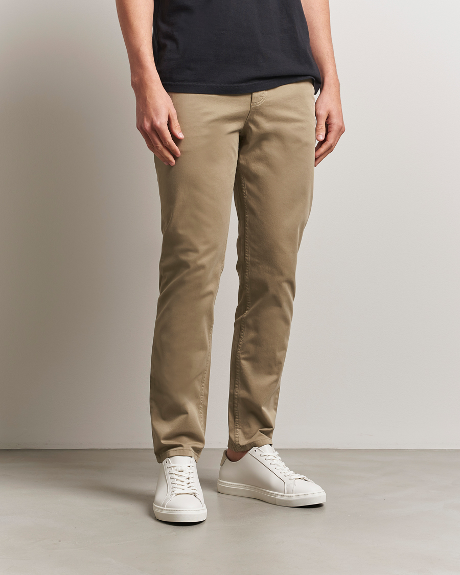 Mies | Housut | BOSS ORANGE | Tapered Fit Cotton Chinos Beige