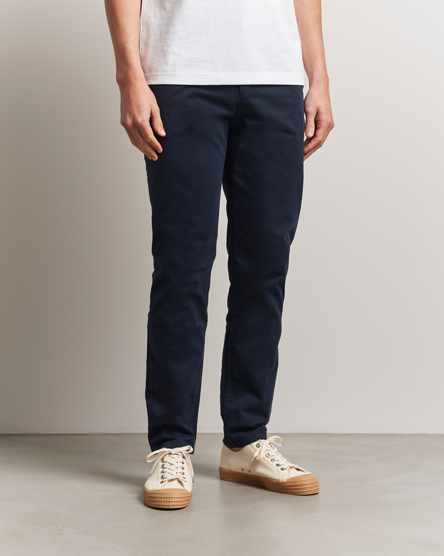 Mies | Housut | BOSS ORANGE | Tapered Fit Cotton Chinos Dark Blue