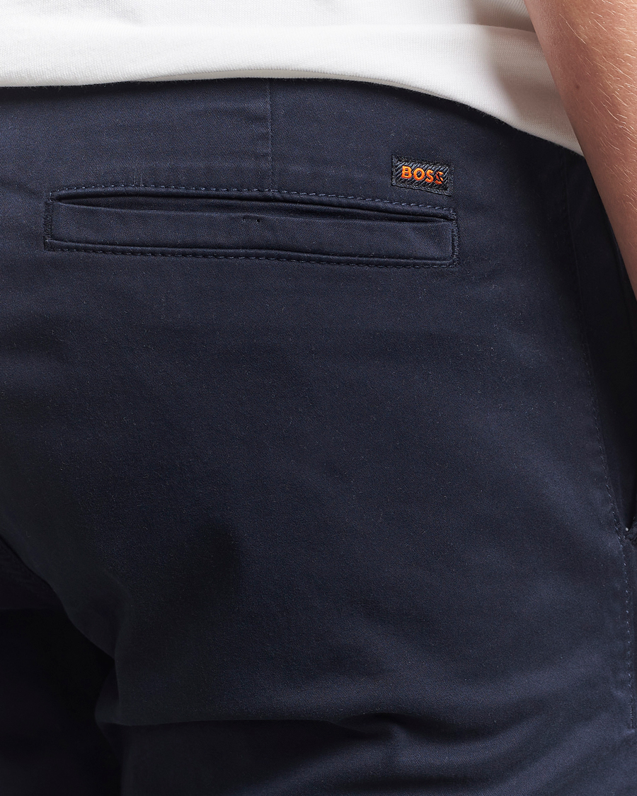 Mies | Housut | BOSS ORANGE | Tapered Fit Cotton Chinos Dark Blue